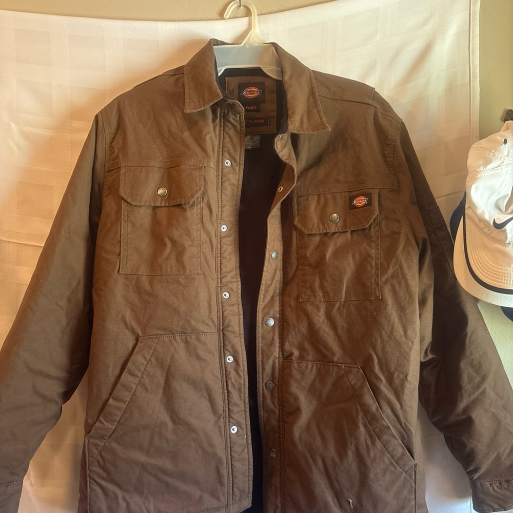Dickies Men's Dark Brown Flex workman thick work Jacket